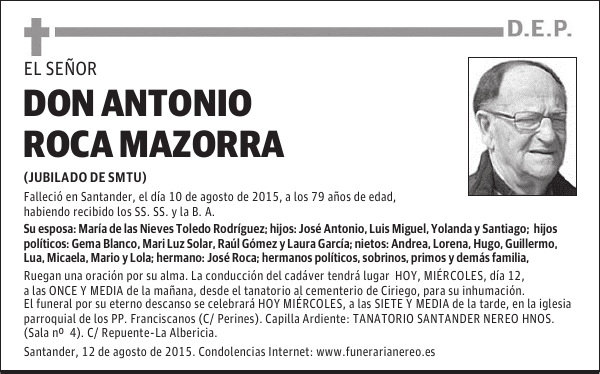 ANTONIO ROCA MAZORRA