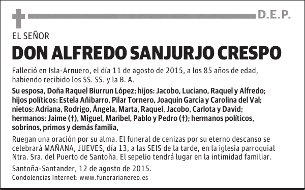 ALFREDO SANJURJO CRESPO