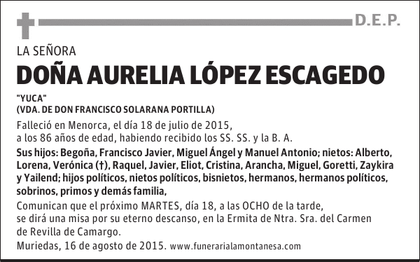 Aurelia López Escagedo