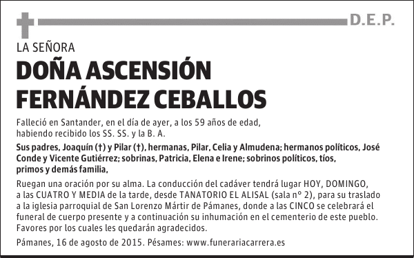 ASCENSIÓN FERNANDEZ CEBALLOS