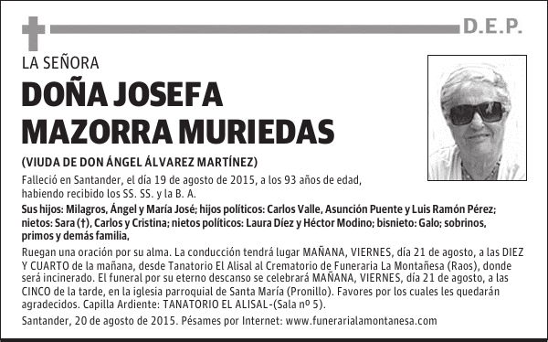 Josefa Mazorra Muriedas