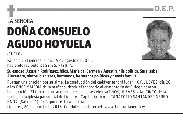 CONSUELO AGUDO HOYUELA