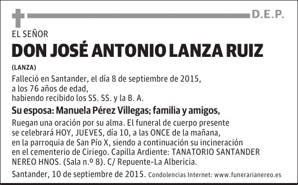 José Antonio Lanza Ruiz