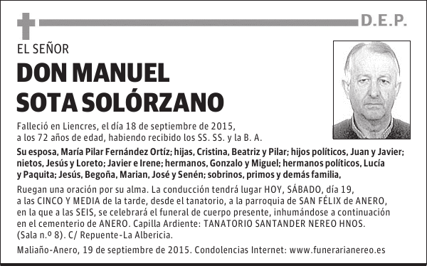 Manuel Sota Solórzano
