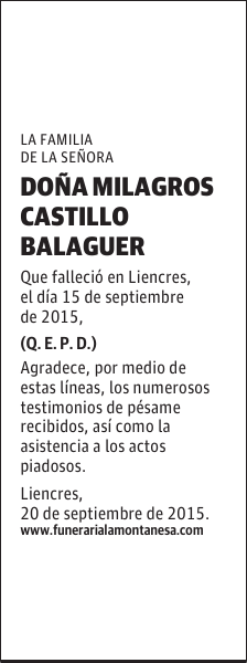 Milagros Castillo Balaguer