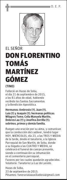 Florentino Tomás Martínez Gómez