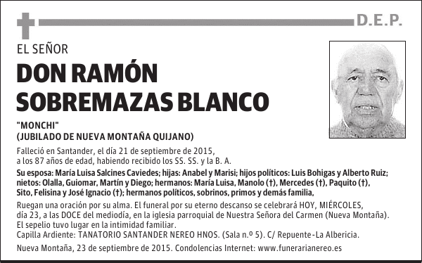 Ramón Sobremazas Blanco