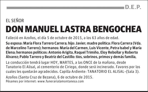 Manuel Lastra Bengochea