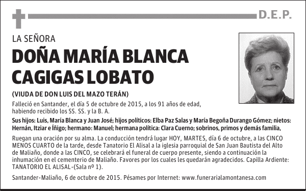 María Blanca Cagigas Lobato