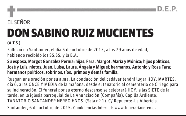 SABINO RUIZ MUCIENTES