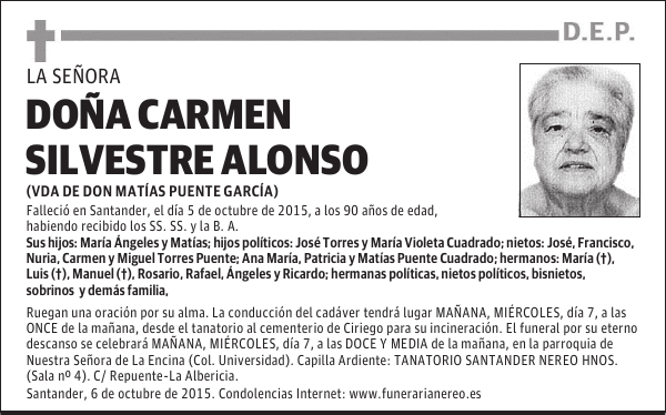 CARMEN SILVESTRE ALONSO