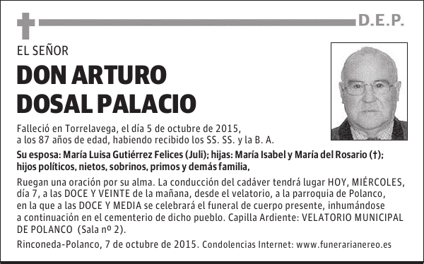 ARTURO DOSAL PALACIO