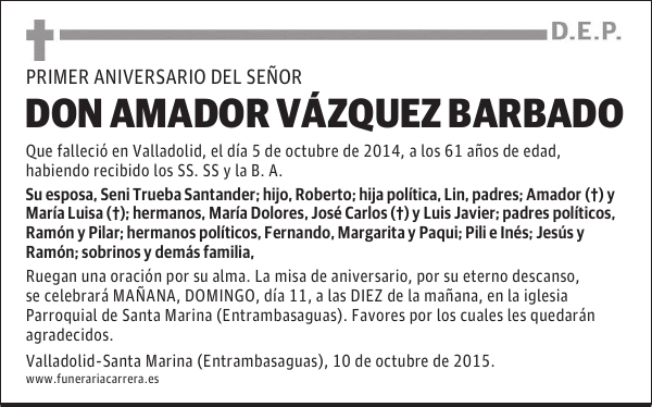 AMADOR VAZQUEZ BARBADO