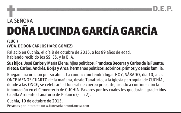 Doña Lucinda García García