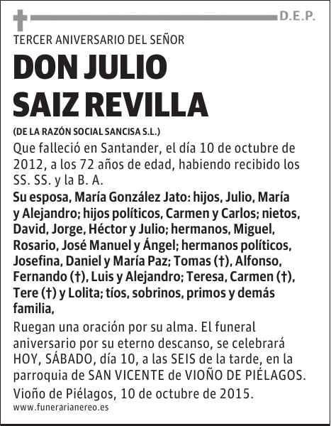 DON JULIO SAIZ REVILLA