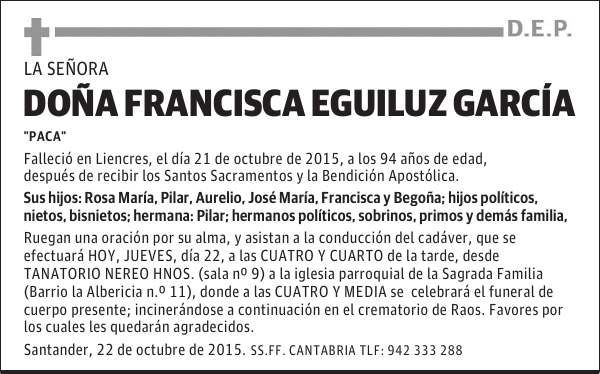 FRANCISCA EGUILUZ GARCÍA