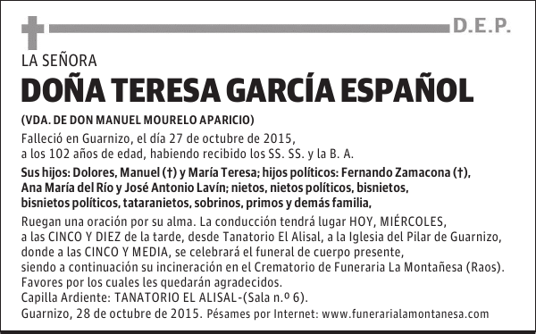 Teresa García Español