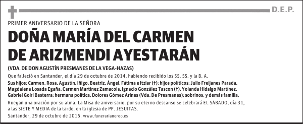 María del Carmen Arizmendi Ayestarán