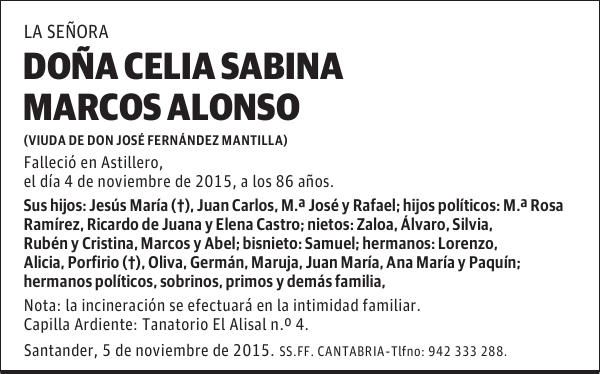 Celia Sabina Marcos Alonso