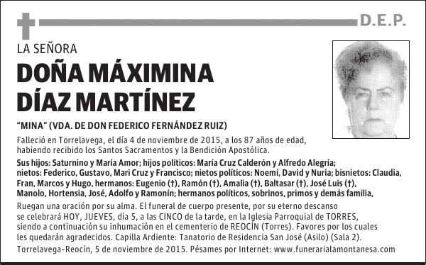 Máximina Díaz Martínez