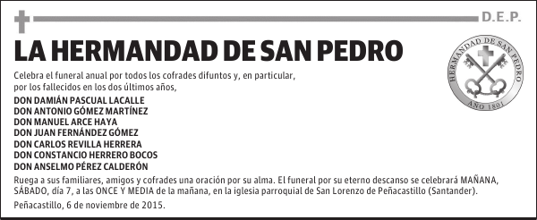 HERMANDAD DE SAN PEDRO