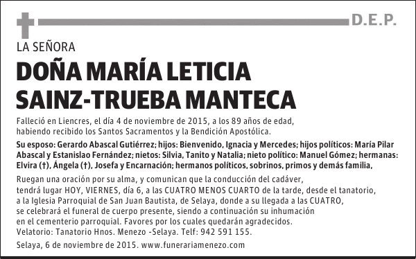 María Leticia Sainz-Trueba Manteca