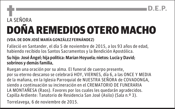 Remedios Otero Macho