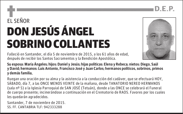 DON JESUS ANGEL SOBRINO COLLANTES