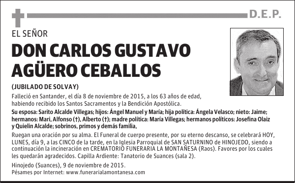 Don Carlos Gustavo Agüero Ceballos