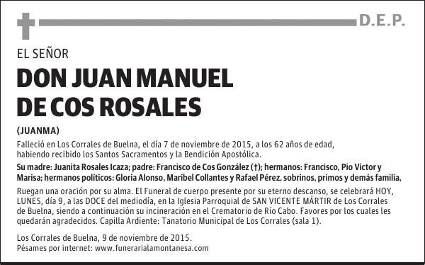 Don Juan Manuel de Cos Rosales