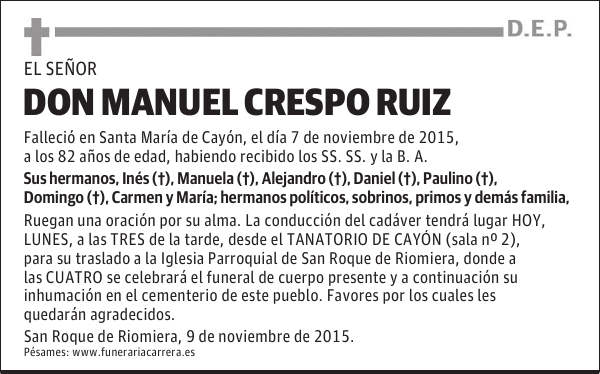 DON MANUEL CRESPO RUIZ