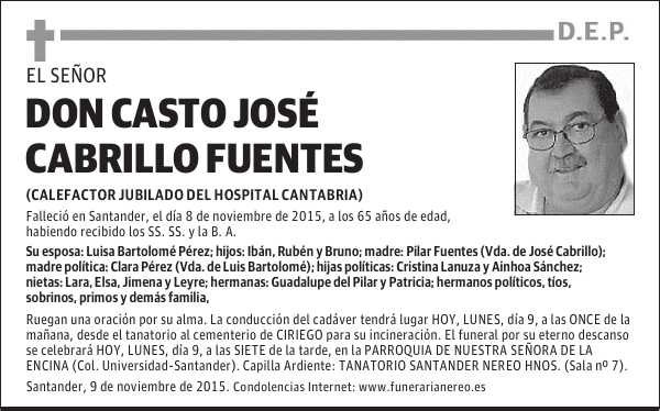 DON CASTO JOSÉ CABRILLO FUENTES