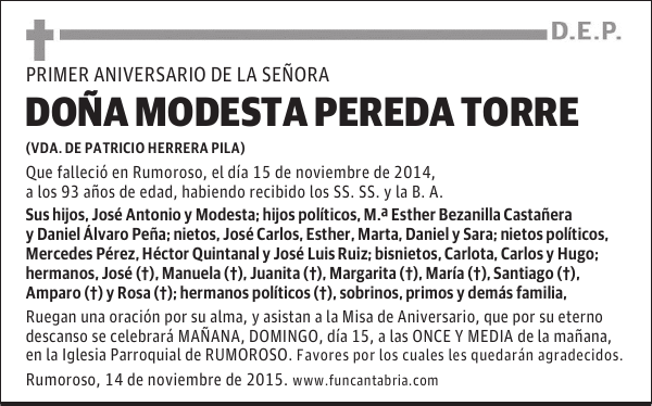 Modesta Pereda Torre