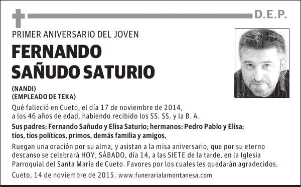 Fernando Sañudo Saturio