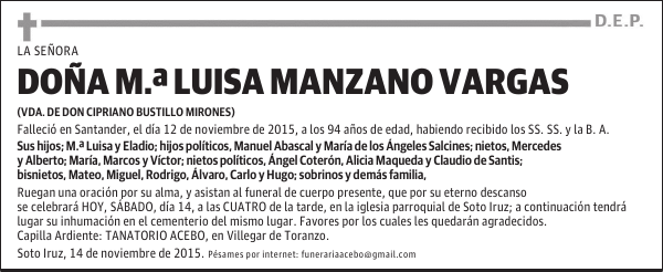 M.ª Luisa Manzano Vargas