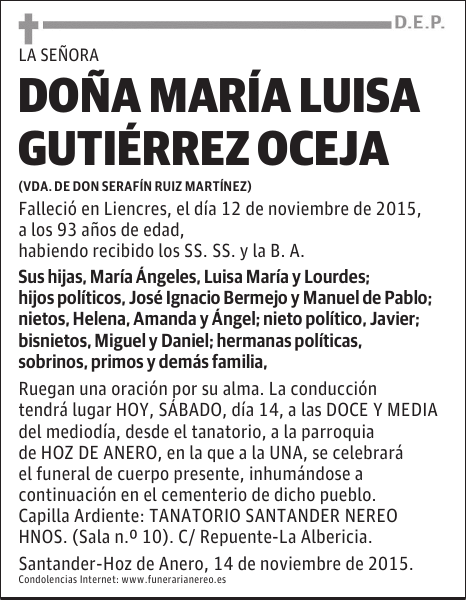 María Luisa Gutiérrez Oceja