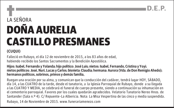 Aurelia Castillo Presmanes