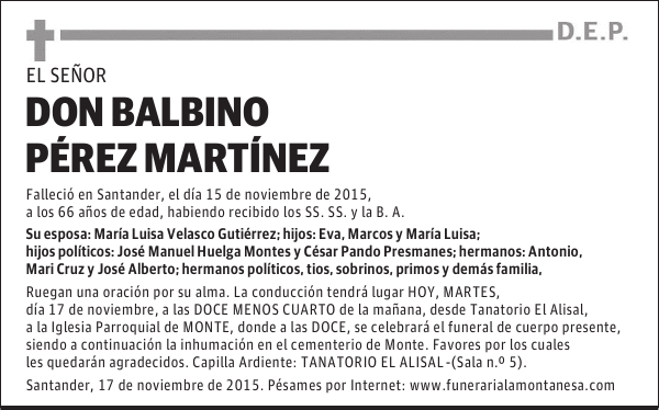 Balbino Pérez Martínez