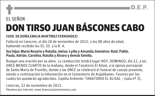 DON TIRSO JUAN BÁSCONES CABO