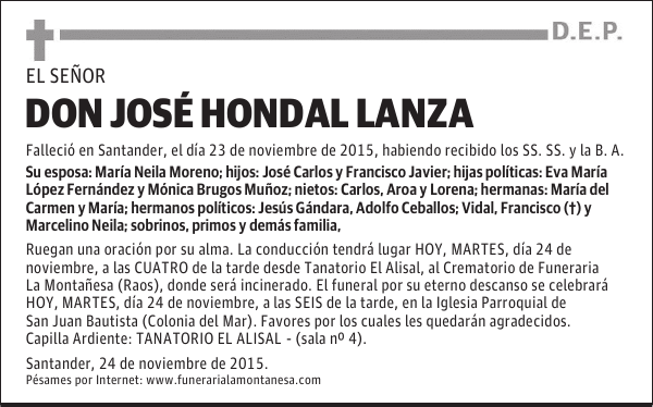 Don José Hondal Lanza