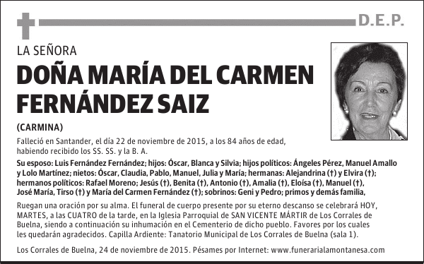 Doña María del Carmen Fernández Sáiz