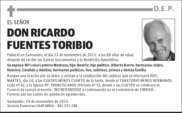 DON RICARDO FUENTES TORIBIO