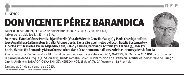 DON VICENTE PEREZ BARANDICA