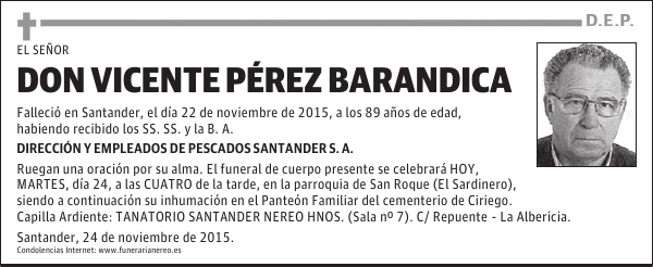 DON VICENTE PEREZ BARANDICA