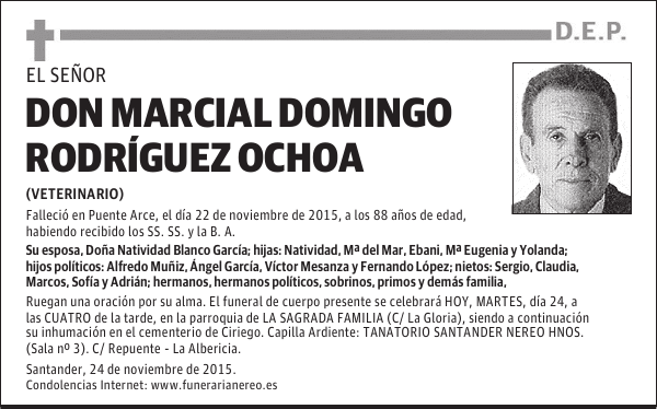 DON MARCIAL DOMINGO RODRIGUEZ OCHOA