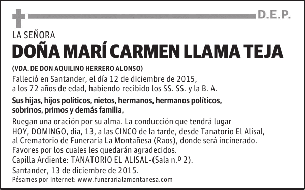 Marí Carmen Llama Teja