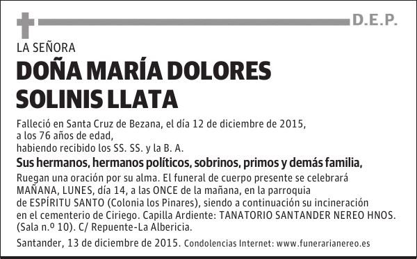 María Dolores Solinis Llata