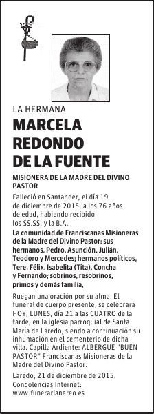 MARCELA REDONDO DE LA FUENTE
