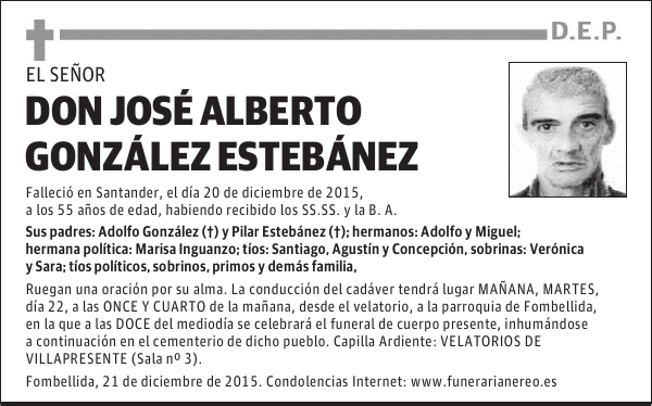 JOSE ALBERTO GONZALEZ ESTEBANEZ