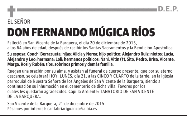 FERNANDO MUGICA RÃOS
